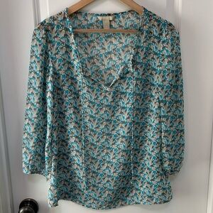 Banana Republic semi sheer blouse